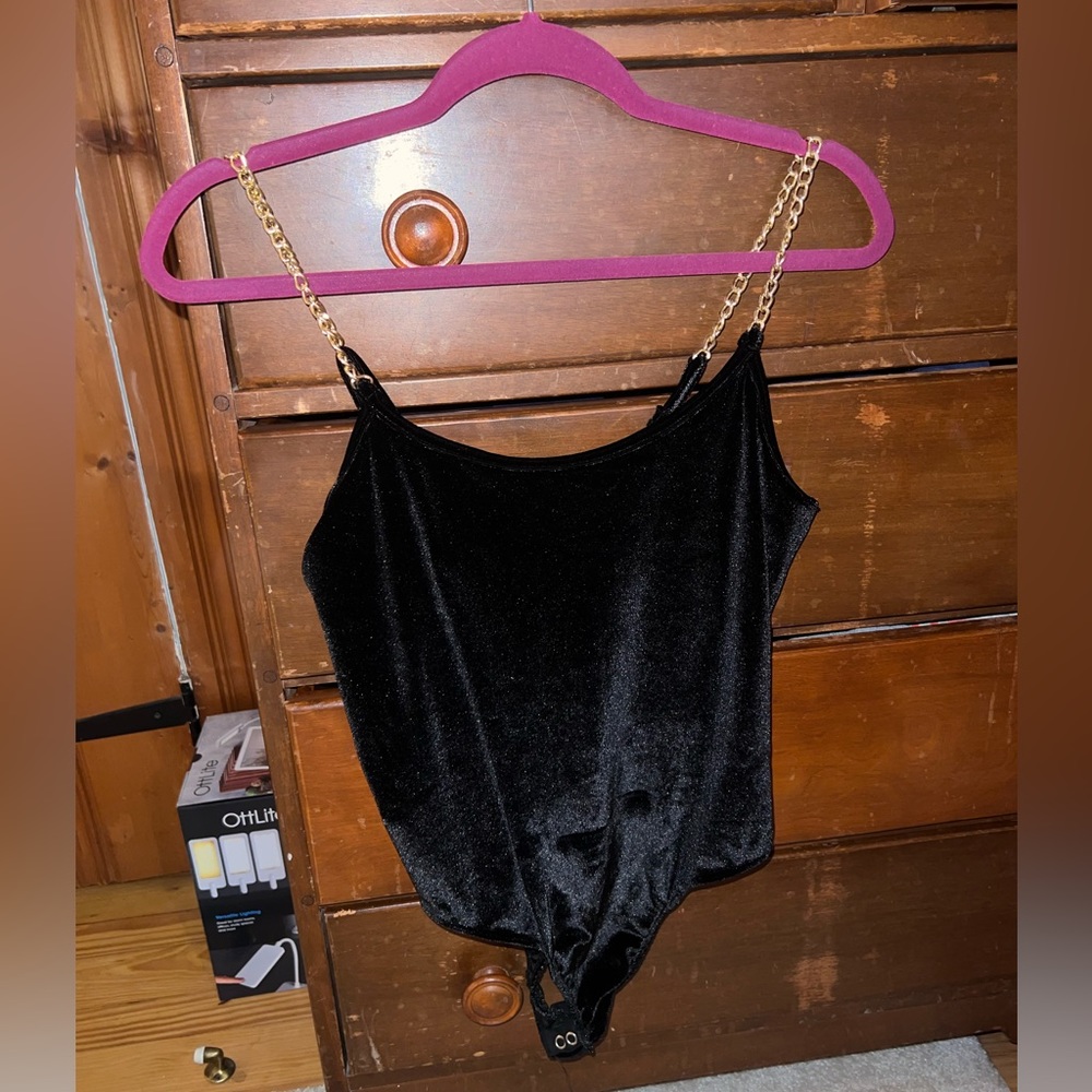 Bodysuit with Gold Chain